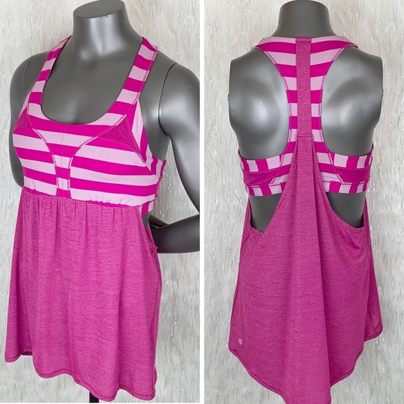 lululemon athletica Tops - Lululemon | Micro Macro Stripe 2 In Run Tank 10